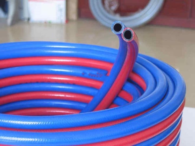 High Pressure Twins Welding PVC Air Hose 1/4'' 5/16'' 3/8'' 1/2'' 3/4'' 1'' for Compressor Oil Fuel Pump - Image 4