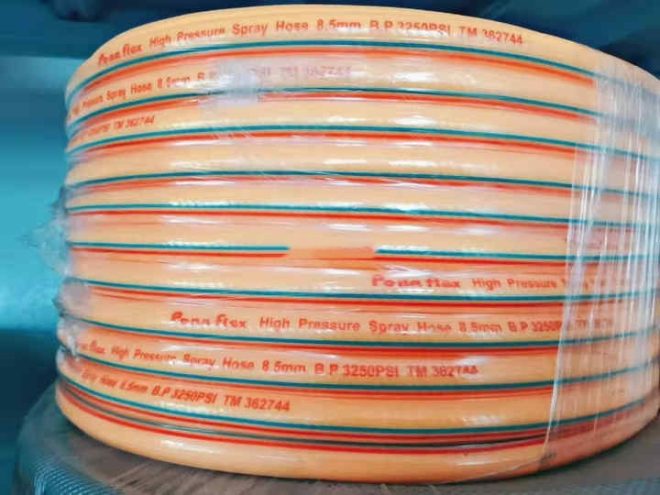 Yellow Orange Lined 100% New PVC Flexible High Pressure PVC Gas Hose Spray Hose - Image 5